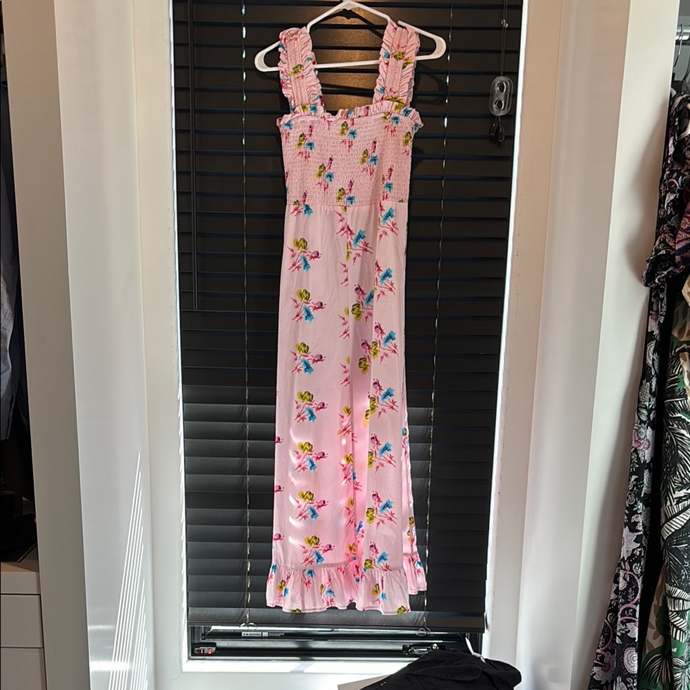 GANNI Pink Floral Maxi Skirt